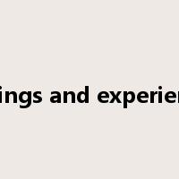Feelings and experiences是什么意思
