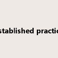 established practice是什么意思