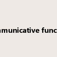 communicative function是什么意思