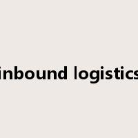 inbound logistics是什么意思