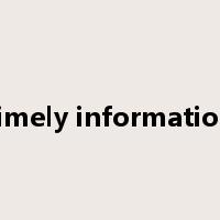 timely information是什么意思