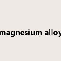 magnesium alloy是什么意思