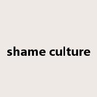 shame culture是什么意思