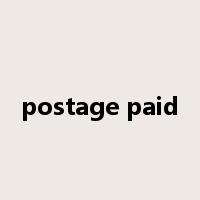 postage paid是什么意思