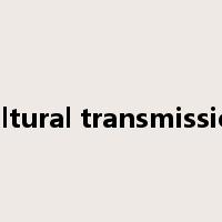 cultural transmission是什么意思