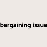 bargaining issue是什么意思