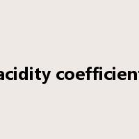 acidity coefficient是什么意思