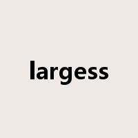 largess是什么意思