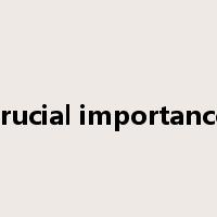 crucial importance是什么意思