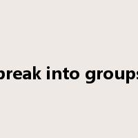 break into groups是什么意思