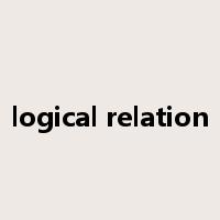 logical relation是什么意思