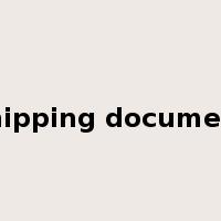 shipping document是什么意思