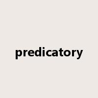 predicatory是什么意思