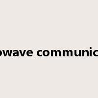microwave communication是什么意思