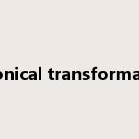 canonical transformation是什么意思
