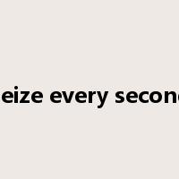 Seize every second是什么意思