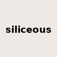 siliceous是什么意思