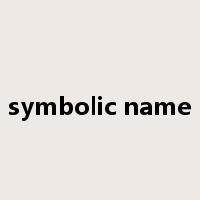 symbolic name是什么意思
