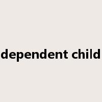 dependent child是什么意思