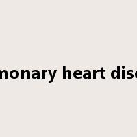 pulmonary heart disease是什么意思