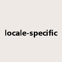 locale-specific是什么意思