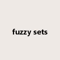 fuzzy sets是什么意思