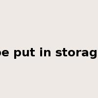 be put in storage是什么意思