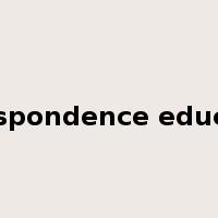 correspondence education是什么意思