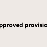 approved provision是什么意思