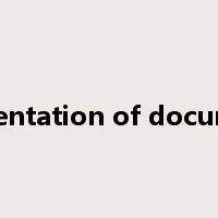 presentation of document是什么意思