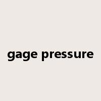 gage pressure是什么意思
