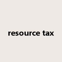 resource tax是什么意思