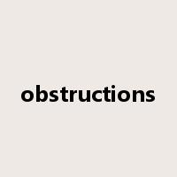 obstructions是什么意思