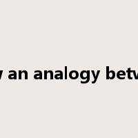 draw an analogy between是什么意思
