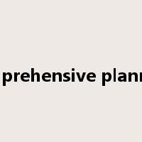comprehensive planning是什么意思