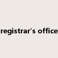 registrar's office是什么意思