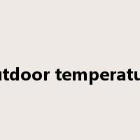 outdoor temperature是什么意思