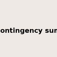 contingency sum是什么意思