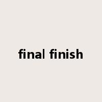 final finish是什么意思