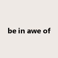 be in awe of是什么意思