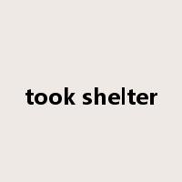 took shelter是什么意思