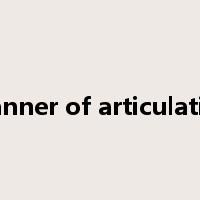 manner of articulation是什么意思