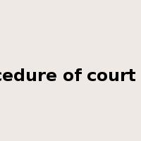 procedure of court trial是什么意思