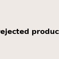 rejected product是什么意思