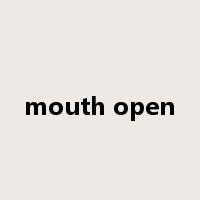 mouth open是什么意思