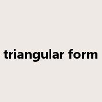 triangular form是什么意思