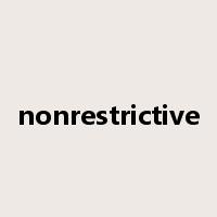 nonrestrictive是什么意思