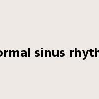Normal sinus rhythm是什么意思