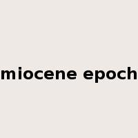 miocene epoch是什么意思