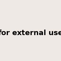 for external use是什么意思